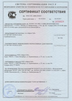 2014.10.03 Соликамск - Сертификат на сваи винтовые серийный выпуск. ТУ 5817-001-54218155-2014